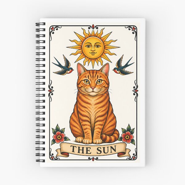 Item preview, The Sun Tarot Cat Ginger Tabby designed and sold by Old's Cool Cat Studio.