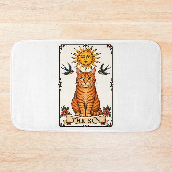 Item preview, The Sun Tarot Cat Ginger Tabby designed and sold by Old's Cool Cat Studio.