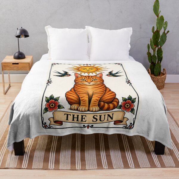Item preview, The Sun Tarot Cat Ginger Tabby designed and sold by Old's Cool Cat Studio.