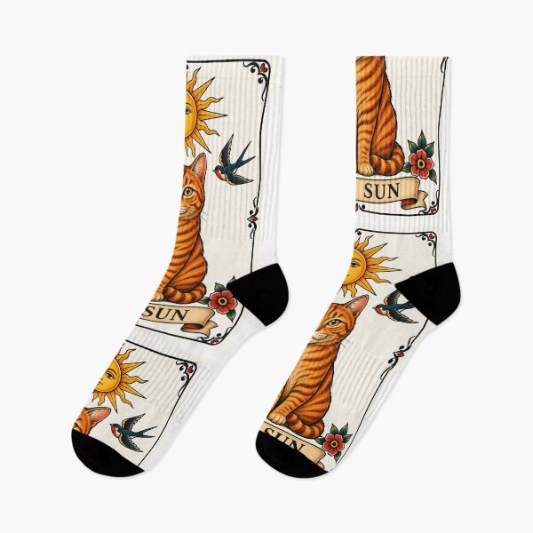 Item preview, The Sun Tarot Cat Ginger Tabby designed and sold by Old's Cool Cat Studio.