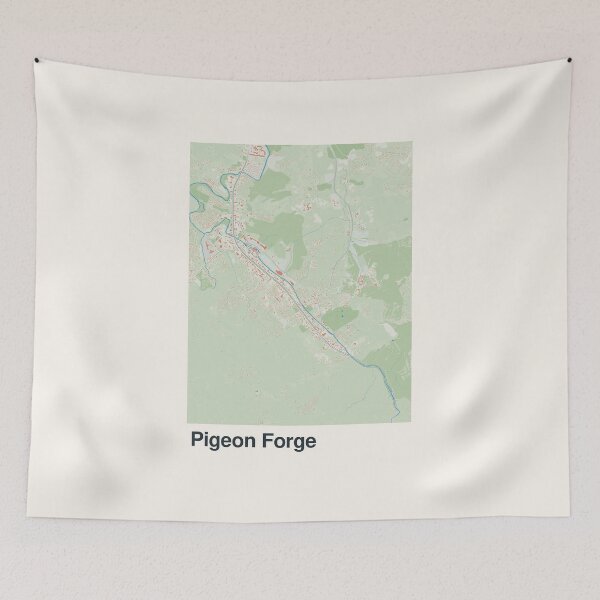Aperçu de l'œuvre Carte minimaliste de Pigeon Forge créée et vendue par MapsNerd.