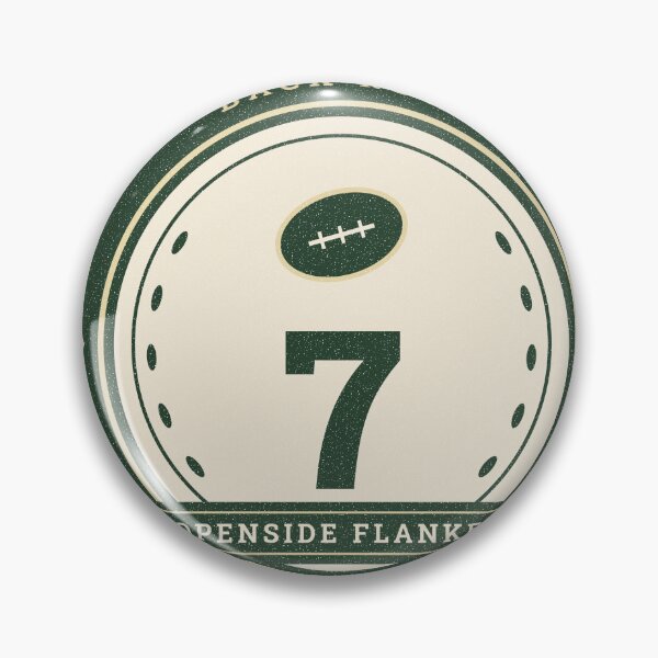 Item preview, Openside Flanker Rugby Number 7 Vintage Back Row Badge designed and sold by sca09.