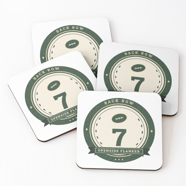 Item preview, Openside Flanker Rugby Number 7 Vintage Back Row Badge designed and sold by sca09.