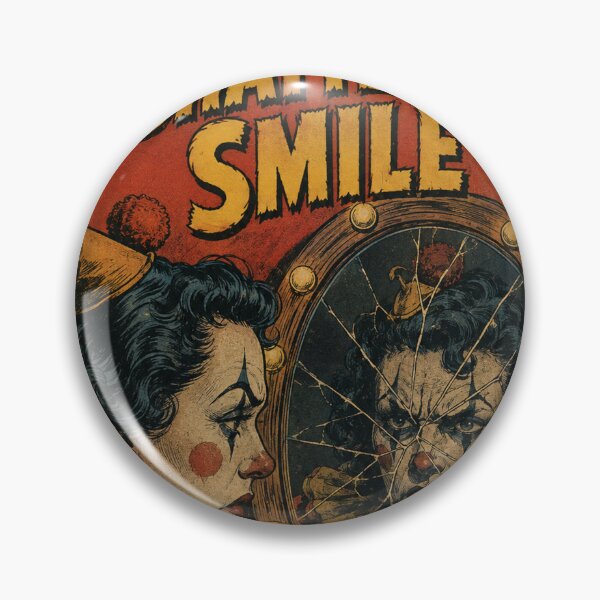 Item preview, Vintage Halloween Cover Art: Sinister Clown Woman Mirror Room designed and sold by bapupa.