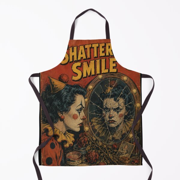 Item preview, Vintage Halloween Cover Art: Sinister Clown Woman Mirror Room designed and sold by bapupa.