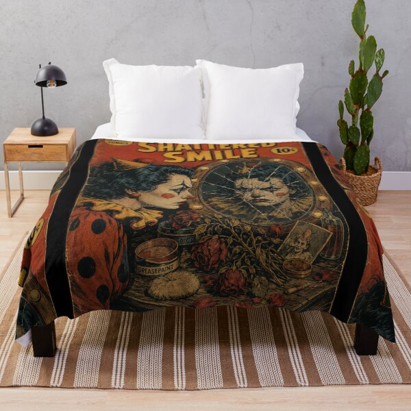 Item preview, Vintage Halloween Cover Art: Sinister Clown Woman Mirror Room designed and sold by bapupa.