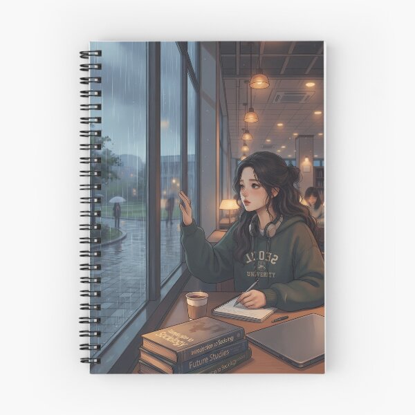 Item preview, Cozy Rainy University Library Study Session: Moody Autumn Afternoon Aesthetic, Lo-Fi Student Art Print, Poster & Home Decor designed and sold by SOOstudio73.