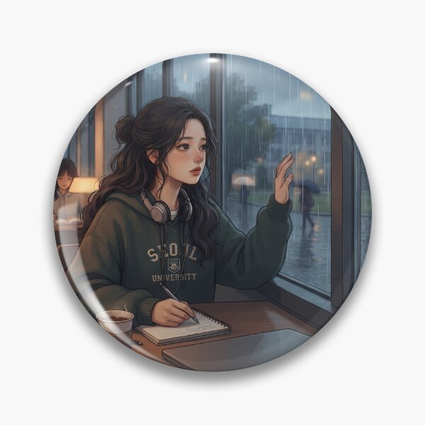Item preview, Cozy Rainy University Library Study Session: Moody Autumn Afternoon Aesthetic, Lo-Fi Student Art Print, Poster & Home Decor designed and sold by SOOstudio73.