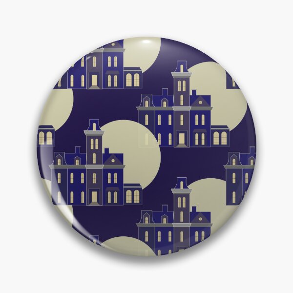 Item preview, Purple Haunted House Moon Gothic Pattern designed and sold by Theshapearts.