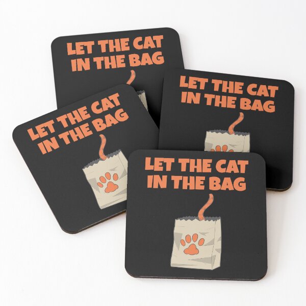 Item preview, Let the Cat in the Bag – Funny Secret Keeper Cat Wordplay designed and sold by WordPlayStudio.