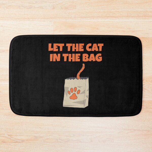 Item preview, Let the Cat in the Bag – Funny Secret Keeper Cat Wordplay designed and sold by WordPlayStudio.