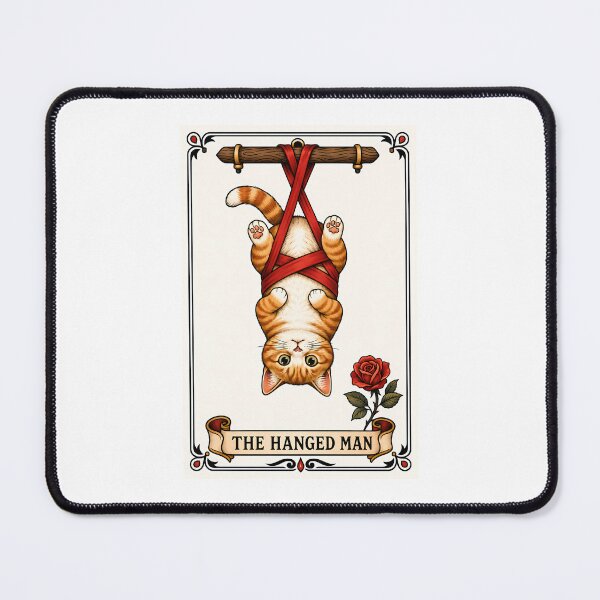 Item preview, The Hanged Man Tarot Cat Ginger Tabby designed and sold by Old's Cool Cat Studio.