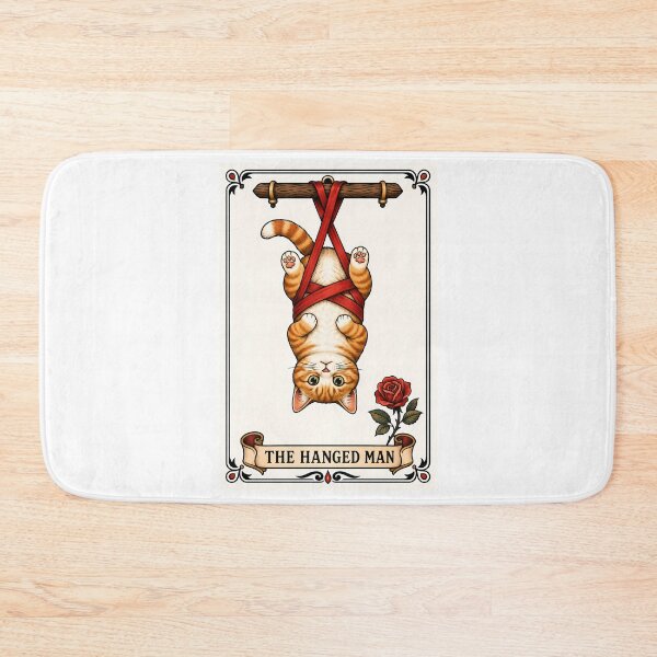 Item preview, The Hanged Man Tarot Cat Ginger Tabby designed and sold by Old's Cool Cat Studio.