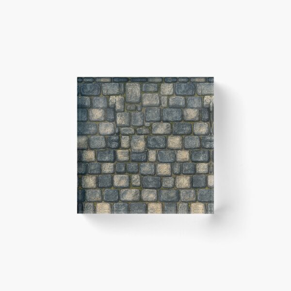 Item preview, Classic Grey Squared Castle Cobblestone designed and sold by Piotrek0001.