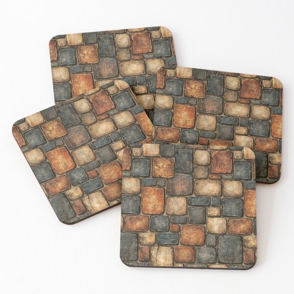 Item preview, Fiery Ember Toned Medieval Stone Wall designed and sold by Piotrek0001.