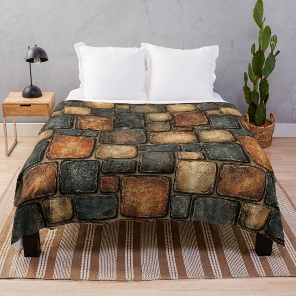 Item preview, Fiery Ember Toned Medieval Stone Wall designed and sold by Piotrek0001.
