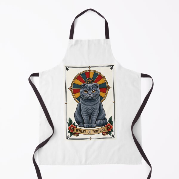Item preview, Wheel Of Fortune Tarot Cat Scottish Fold designed and sold by Old's Cool Cat Studio.