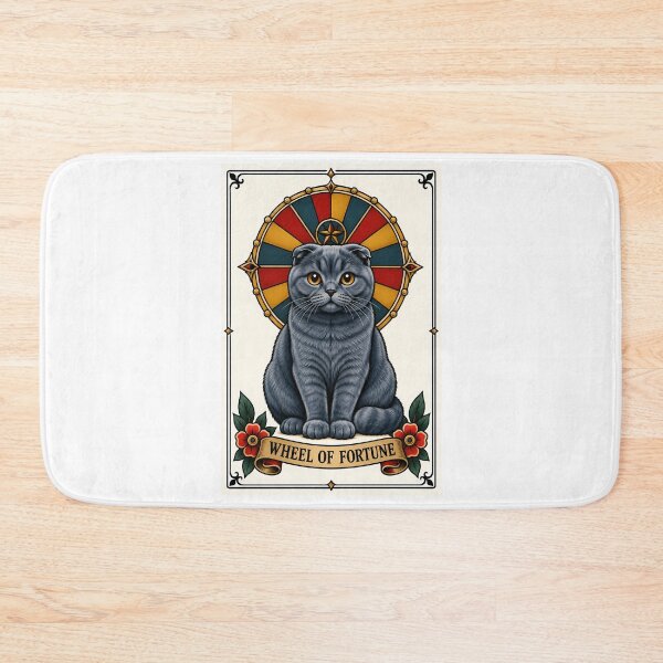 Item preview, Wheel Of Fortune Tarot Cat Scottish Fold designed and sold by Old's Cool Cat Studio.