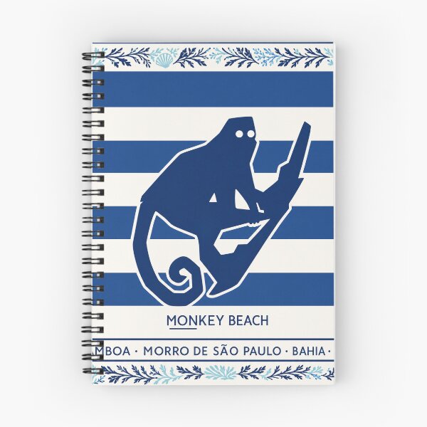 Item preview, Monkey Beach Blue Coastal Stripes designed and sold by Christophe-1976.