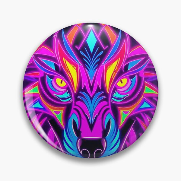 Item preview, Neon Wolf Head – Retro 80s Style designed and sold by Benito Del Ray.