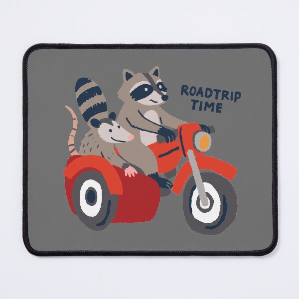 Item preview, Roadtrip Time Cute Raccoon Possum Sidecar Adventure designed and sold by artworkathome.