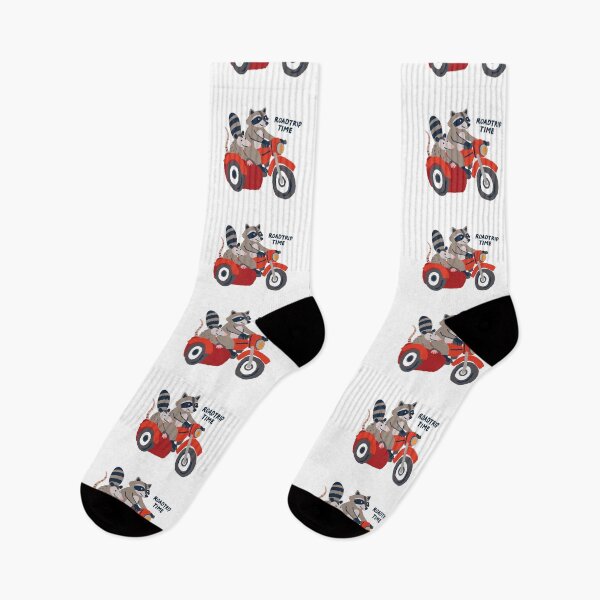Item preview, Roadtrip Time Cute Raccoon Possum Sidecar Adventure designed and sold by artworkathome.