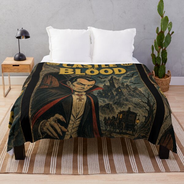 Item preview, Vintage Halloween Cover Art: Dracula Castle Midnight Arrival designed and sold by bapupa.