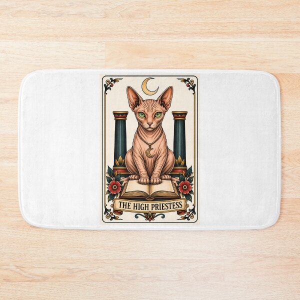Item preview, The High Priestess Tarot Sphynx Cat designed and sold by Old's Cool Cat Studio.