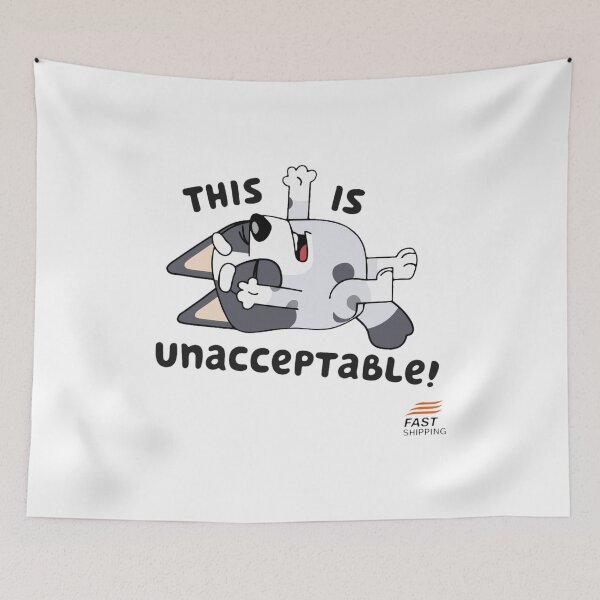 Item preview, Funny Cartoon Dog Unacceptable Statement  designed and sold by MichaelMo52883.