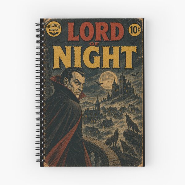 Item preview, Vintage Halloween Cover Art: Dracula Moonlit Village Hunt designed and sold by bapupa.