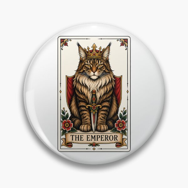 Item preview, The Emperor Tarot Cat Maine Coon designed and sold by Old's Cool Cat Studio.