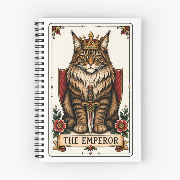 Item preview, The Emperor Tarot Cat Maine Coon designed and sold by Old's Cool Cat Studio.