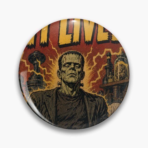 Item preview, Vintage Halloween Cover Art: Frankenstein's Monster Laboratory Awakening designed and sold by bapupa.