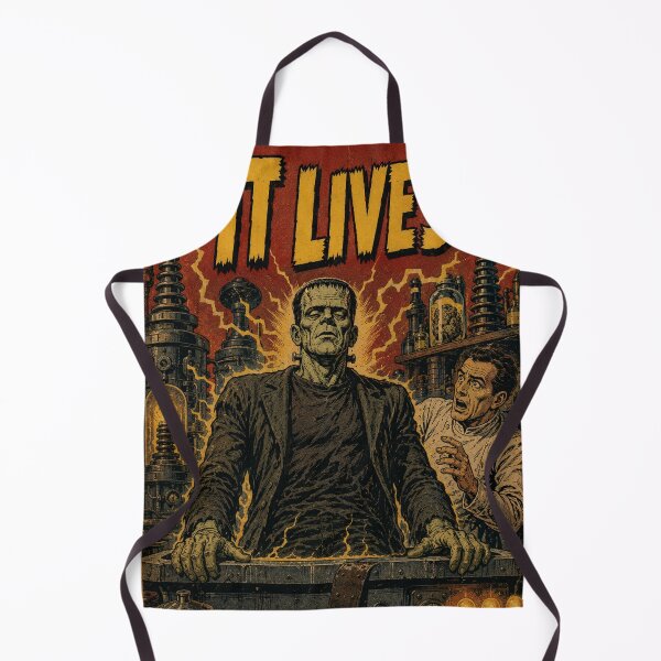 Item preview, Vintage Halloween Cover Art: Frankenstein's Monster Laboratory Awakening designed and sold by bapupa.