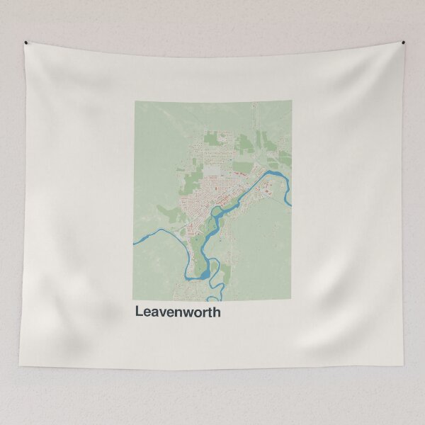 Item preview, Leavenworth, Washington Minimalistic Map Art designed and sold by MapsNerd.