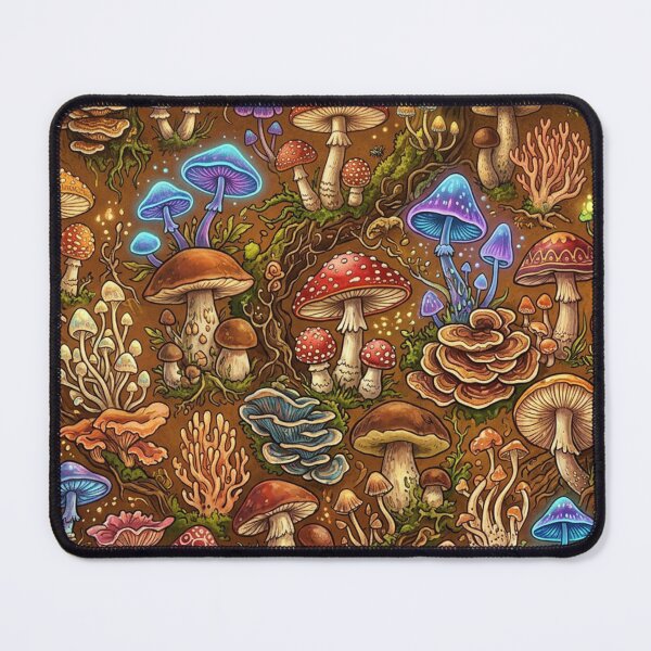Item preview, Forest floor with an overwhelming variety of mushrooms designed and sold by Sigtrix.