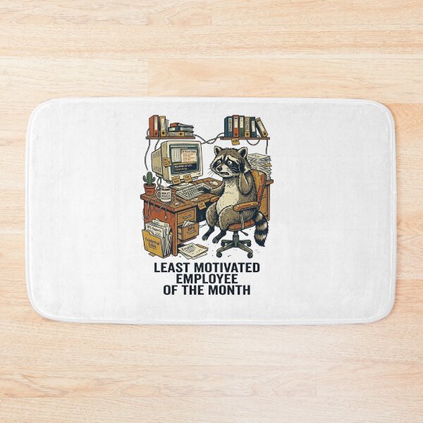 Item preview, Least Motivated Employee of the Month Raccoon Corporate Meme designed and sold by VibeTherapyArt.