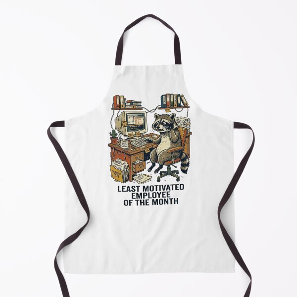 Item preview, Least Motivated Employee of the Month Raccoon Corporate Meme designed and sold by VibeTherapyArt.
