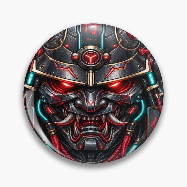 Item preview, Cyberpunk Cybernetic Oni Ronin Mask Art designed and sold by RiteshCenter .