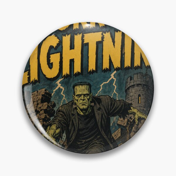 Item preview, Vintage Halloween Cover Art: Frankenstein's Monster Stormy Castle Escape designed and sold by bapupa.