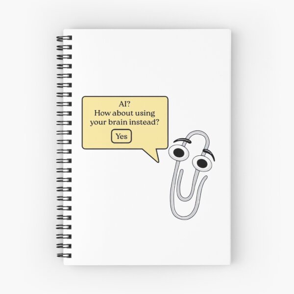 Item preview, AI How About Using Your Brain Instead Funny Clippy Nostalgia Graphic designed and sold by JossDesign15.