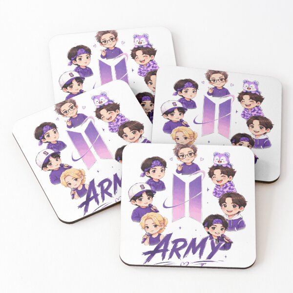 Item preview, Cute Chibi Kpop Fan Group Purple Heart designed and sold by MichaelMo52883.