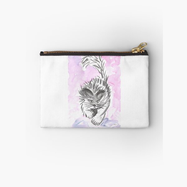 Item preview, Cat, Katze, A Fur-Ball on a Mission, Pink/Purple designed and sold by Anke‘s Bazaar.