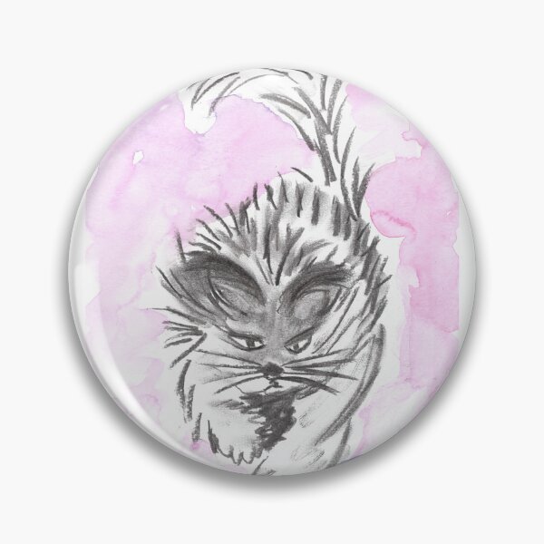 Item preview, Cat, Katze, A Fur-Ball on a Mission, Pink/Purple designed and sold by Anke‘s Bazaar.