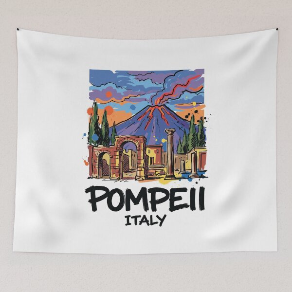 Item preview, Pompeii Ruins Mount Vesuvius Italy Art designed and sold by Merch by Das Design Studio.