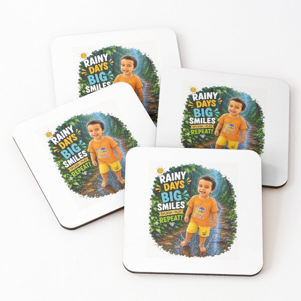 Item preview, Rainy Days Big Smiles T-Shirt – Cute Kids Rain Adventure, Splash Play & Happy Childhood designed and sold by vinothmech53.