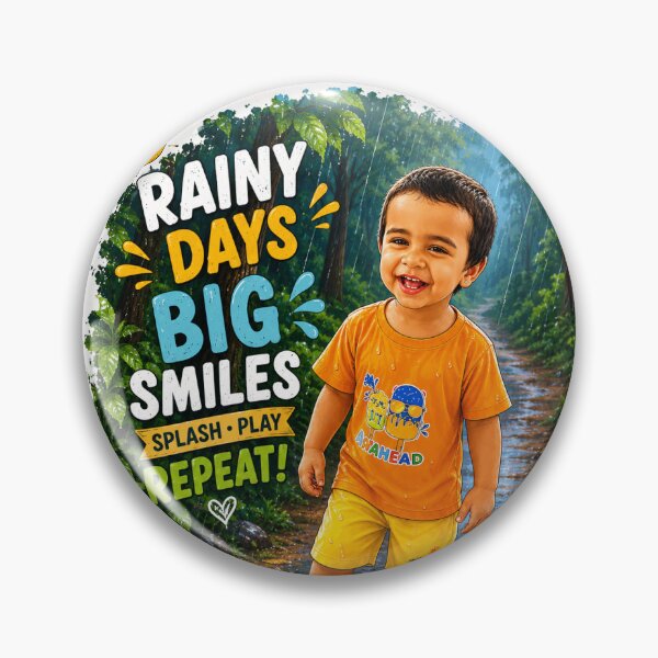 Item preview, Rainy Days Big Smiles T-Shirt – Cute Kids Rain Adventure, Splash Play & Happy Childhood designed and sold by vinothmech53.
