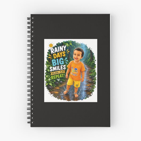 Item preview, Rainy Days Big Smiles T-Shirt – Cute Kids Rain Adventure, Splash Play & Happy Childhood designed and sold by vinothmech53.