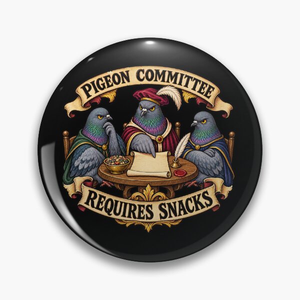 Item preview, Pigeon Committee Requires Snacks – Medieval Bird Humor designed and sold by czarnyfeniks.