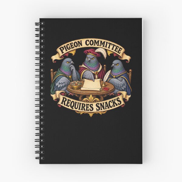 Item preview, Pigeon Committee Requires Snacks – Medieval Bird Humor designed and sold by czarnyfeniks.